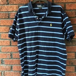Men’s Polo by Ralph Lauren Navy Light Blue Striped